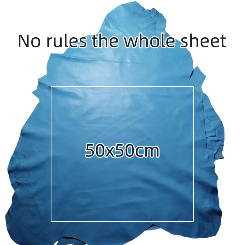 Sky Blue Genuine Sheepskin Leather Fabric - 0.6mm Premium Material