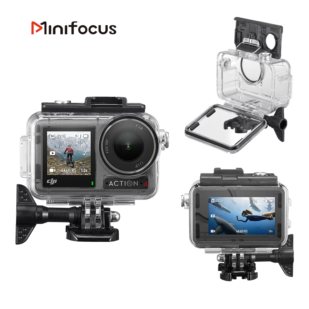 

Водонепроницаемый чехол для дайвинга Minifocus для DJI Osmo Action 4 экшн 3 камера 45 м защитный чехол Аксессуары для подводной съемки