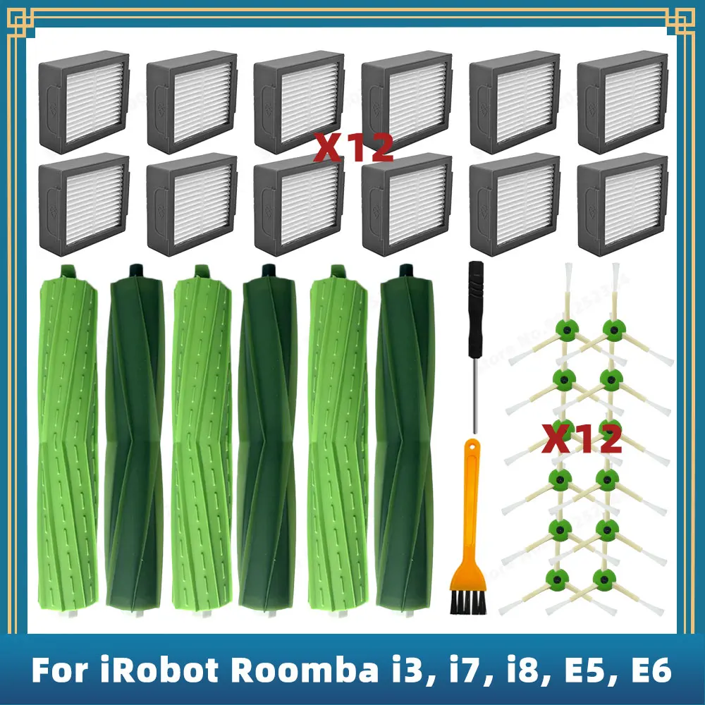 Filtro Lateral Principal do Hepa da Escova Compatível com Irobot Roomba Peças Sobresselentes Acessórios para i1 i3 i4 i5 i6 i7 i8 e5 e6 e7