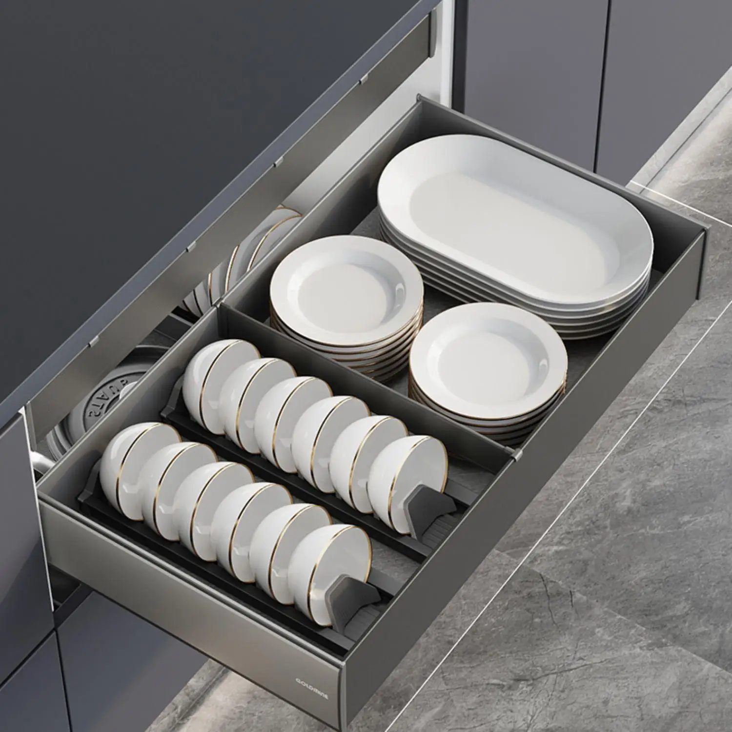 Goldmine 3 Tier Pull Out Cabinet Organizer Kitchen Cabinet Pull Out Basket Pullout Kitchen Aluminium Basket