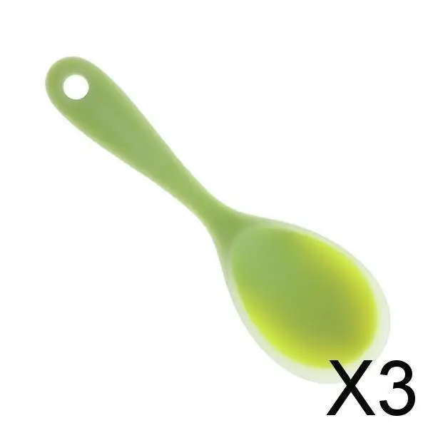 2-4pack Non Stick Food Grade Silicone Rice Spoon Heat Resistant Salad 