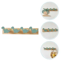 Sponge Coat Hook Dinosaur Child Decor Entryway Rack Key Holder for Wall Wooden Clothes 2