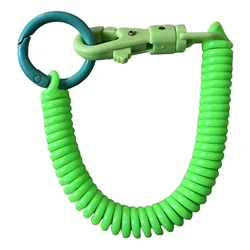 Retractable Spring Cable Keychain: Versatile & Colorful Coiled Lanyard Key Ring (5)