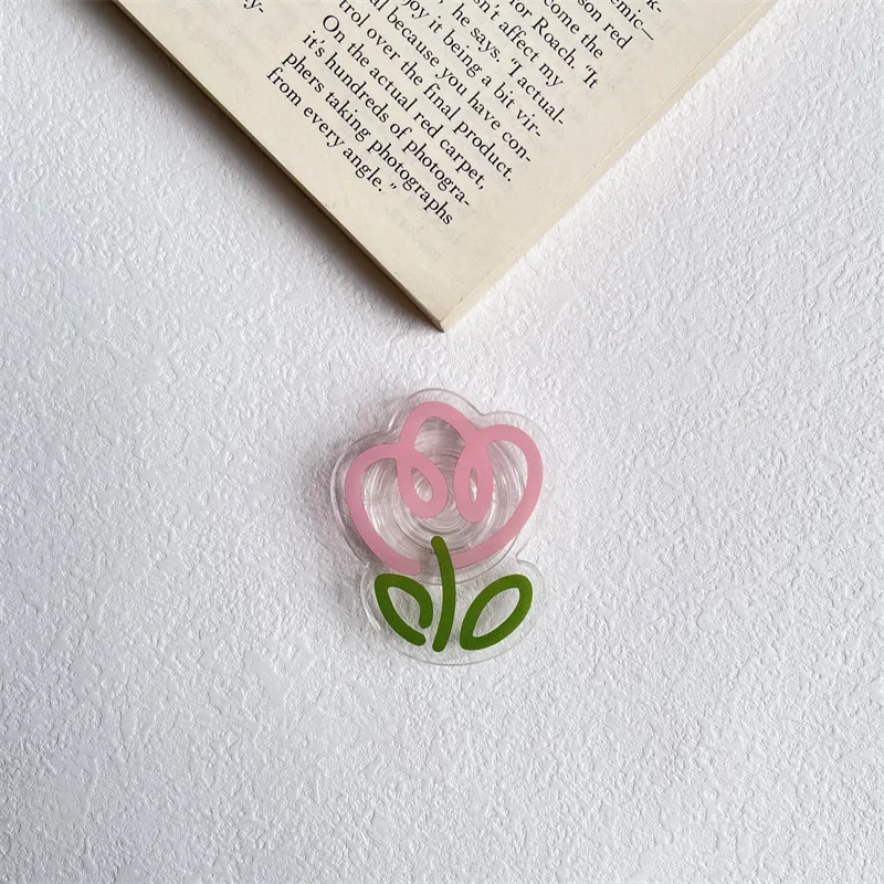 Lale Çiçekler Katlanır Cep Telefonu Tutma Tutucu Soket Cep Desteği IPhone Samsung için Parmak Yüzük Griptok Genişleyen Braket