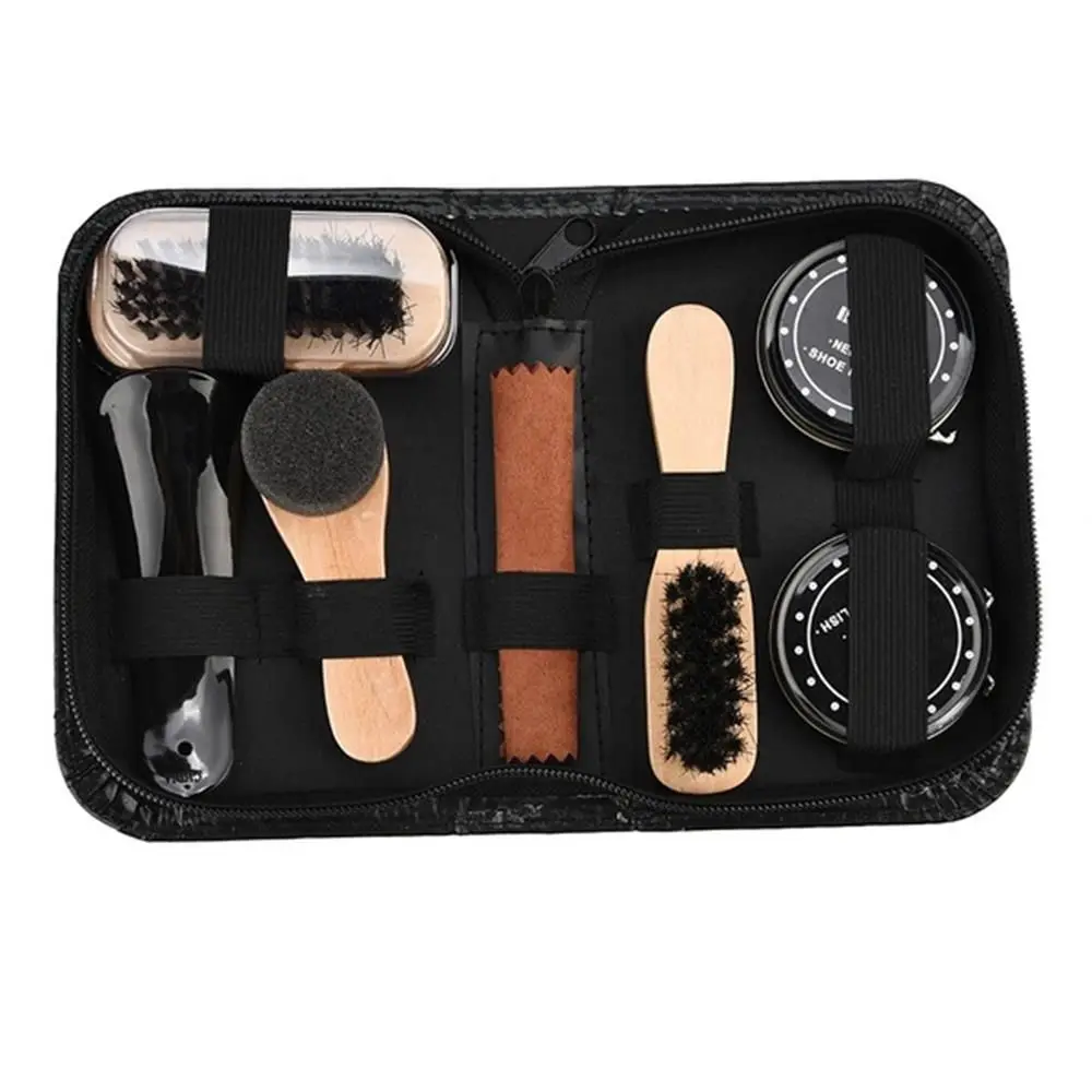 Shoe Shine Care Kit Bristle Polish Brush Set for Boots Shoes Sneakers leather shoe brush