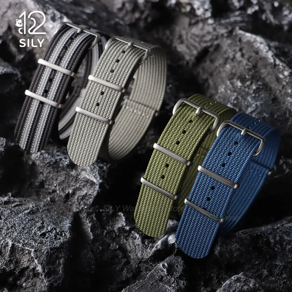 Military Nylon Watch Band - Universal Ribbed Weave Strap