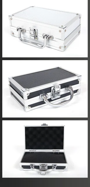 Mini Toolbox Suitcase Tool Bag Aluminum Briefcase Gift Portable