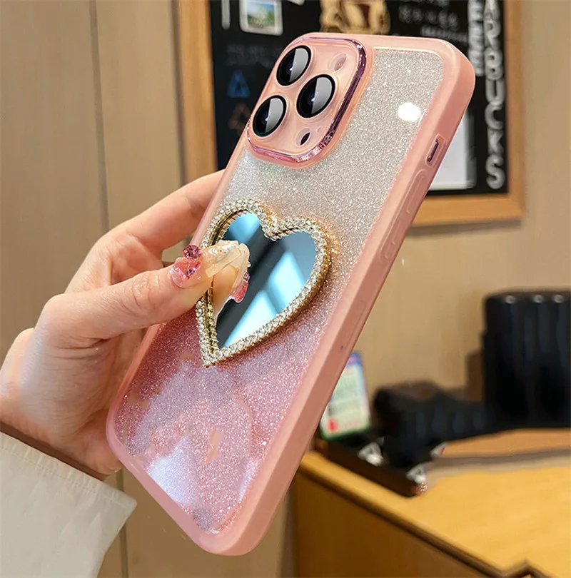 Bling Glitter Mirror Soft Phone Case For Samsung Galaxy A53 A33 A73 A22 A23 A13 A11 A31 A2 1S A20 A30 A32 A12Clear Jelly_voghion.com