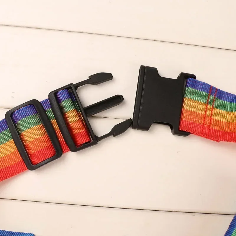 Luggage Strap 1pc Adjustable Luggage Strap Cross Belt Packing Travel Suitcase Nylon Lock Buckle Strap Baggage Belts Camping Bag Accessories