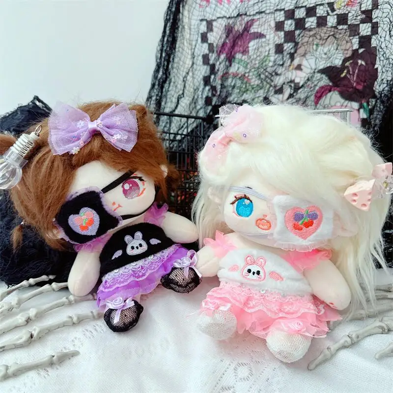 

20cm Kawaii Personalized Midnight Assassin Cool Skirt Suit Plush Cotton Naked Doll Can Be Changed Clothes DIY Doll Accessories