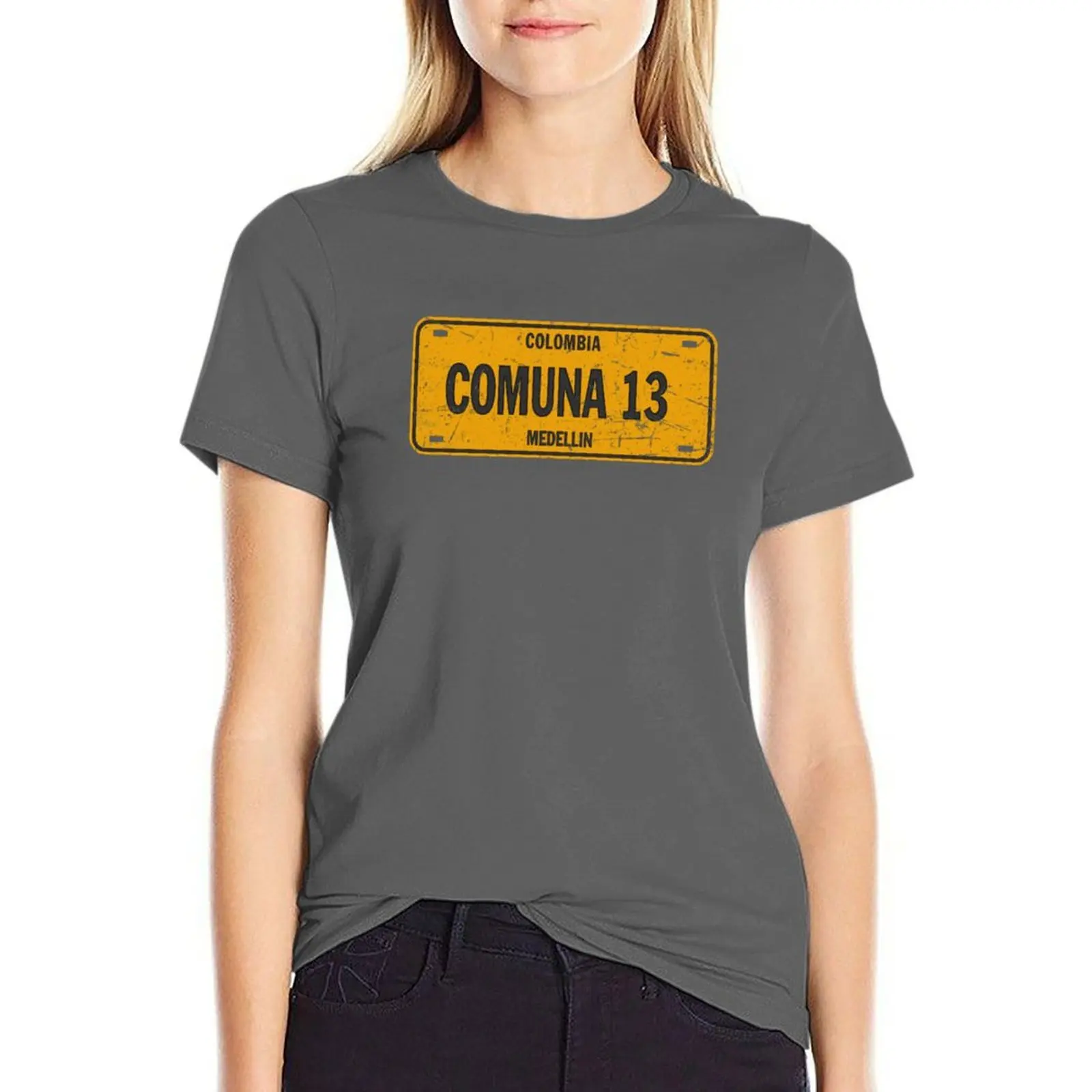 

Comuna 13 Medellin Colombia City Of Colombia T-shirt summer top tees clothes for woman