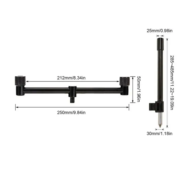 Fishing Pole Ground Stake Gallery Fishing Rod Holder Zinc Alloy Adjustable Pole Holder For Ground 2-Head Crossbar Design