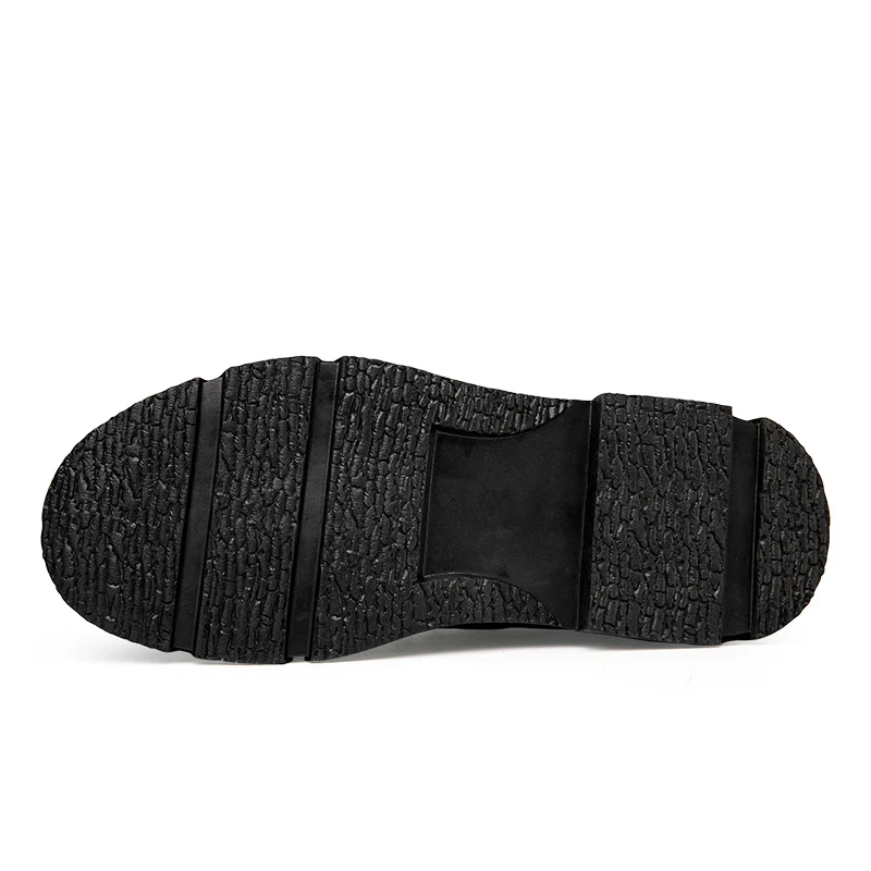 Men Business Cow Leather Shoes Men's Casual Breathable Work Boots Height Increase 7CM Shoes Comfortable Inside Elevator