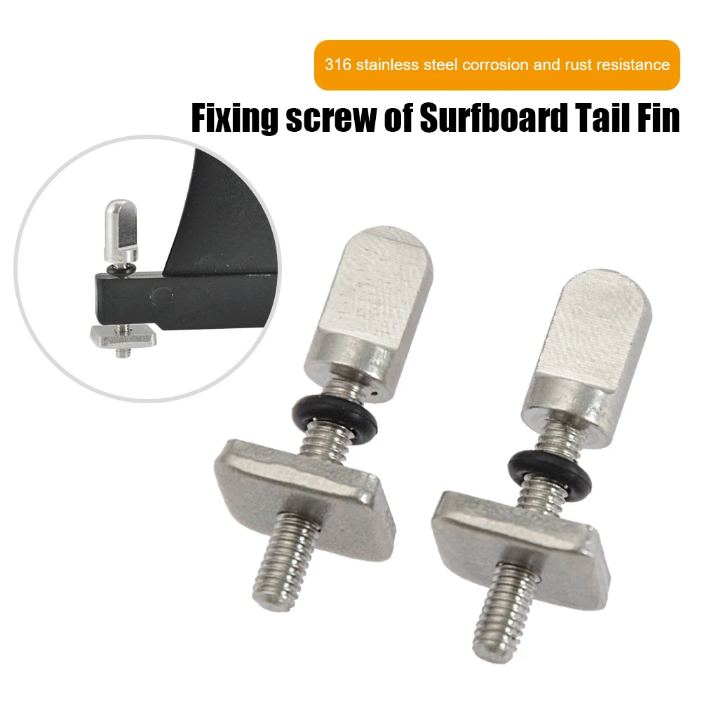 15pcs Stainless Surfboard Fin Screw Surf Fin Bolts Fin Plate