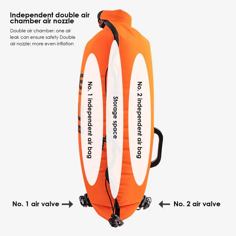 Inflatable Open Swimming Buoy Tow Float Dry Bag Double Air Bag With Waist Belt For Swimming Water Sport Storage Safety swimming buoy