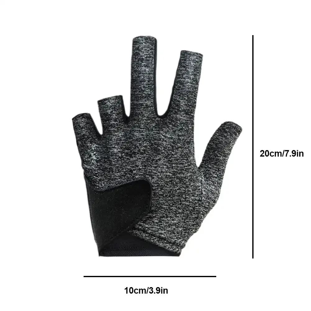 Billiards Glove Anti-slip Sweat-absorbing Breathable Men Women Left Hand Snooker Cue Sport 5-Finger Glove Billiards Accessory 1Pc