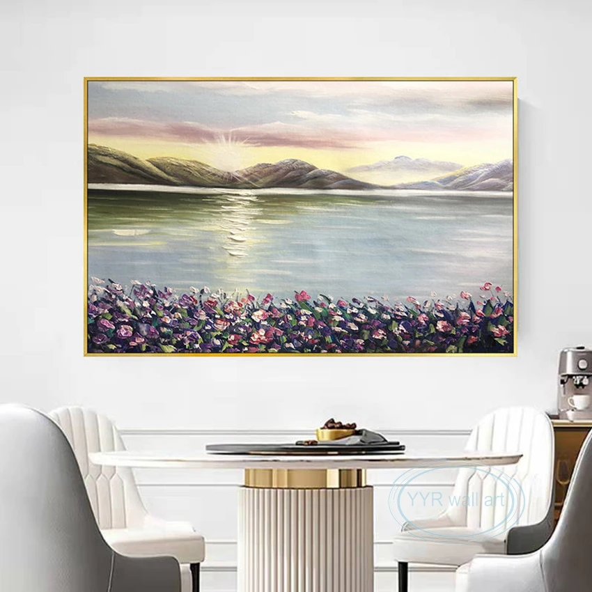

Natural Landscape Handmade Oil Painting High Quality Wall Art Decor Image Living Room Bedroom Study Dining Room Custom Poster