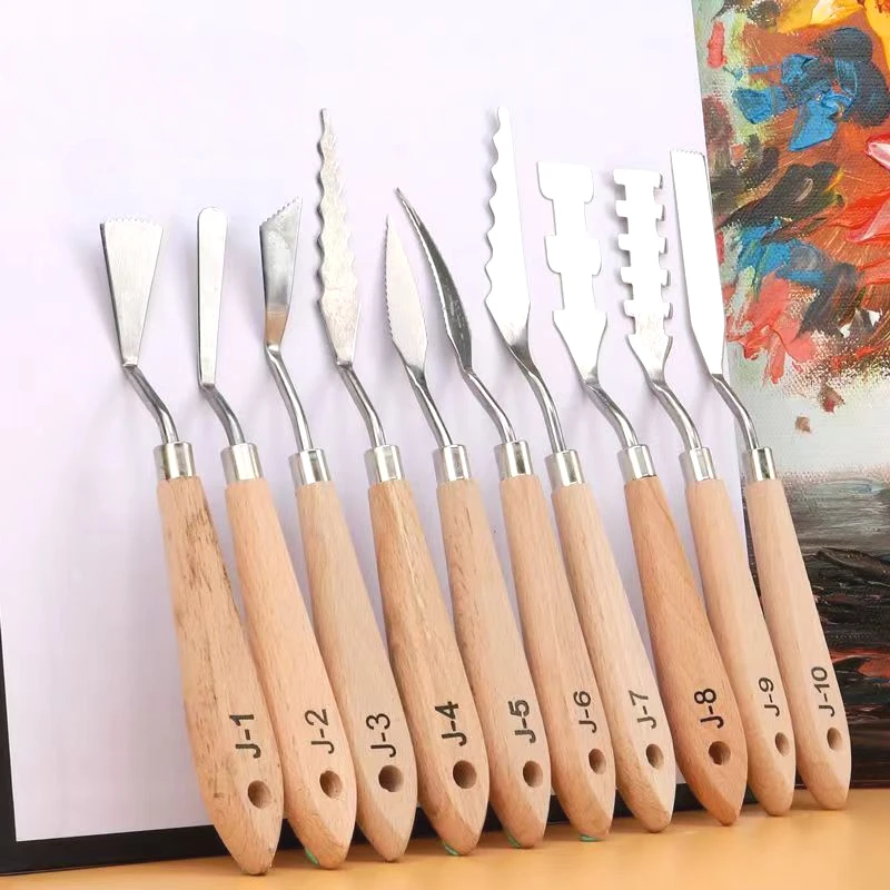 Stainless Steel Painting Oil Painting Knife Palette Scrape Shovel Spatula Knife Arts Flexible Blades Pigment Coloring Stationery