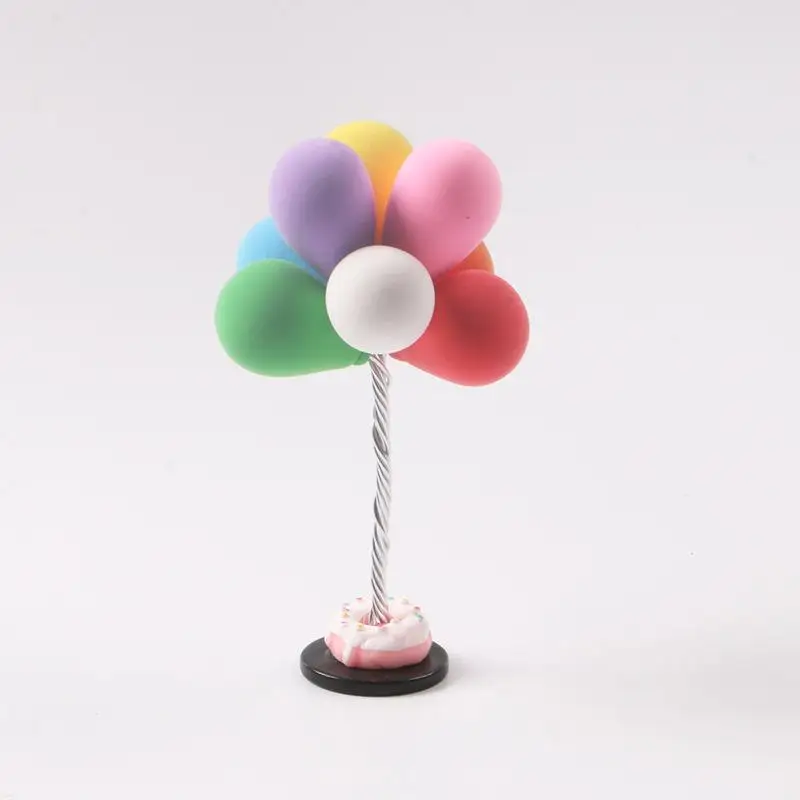 

Clay Small Balloon Car Ornaments Colorful Cute Cartoon Creative 3D Ornaments Female Car Interior Black Base Color Balloon