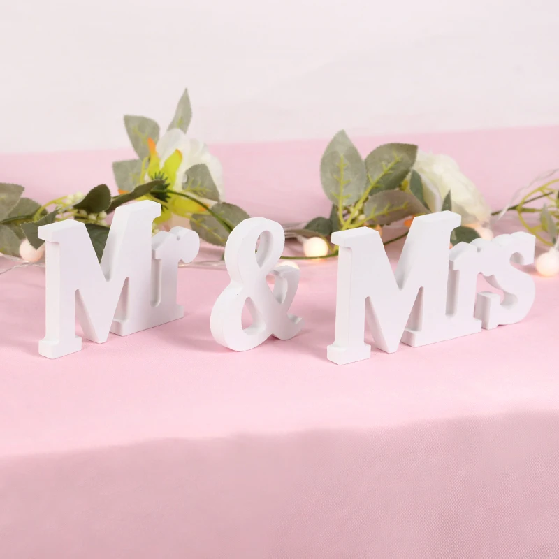 

3 шт./набор, Свадебные украшения с надписью «Mr & Mrs»