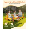 18173-f07a35.jpg SucceBuy 3 Seats Kids Seesaw Metal Rocking Teeter Totter with Handles Toddler Seesaw for Children Outdoor Playground Equipment
