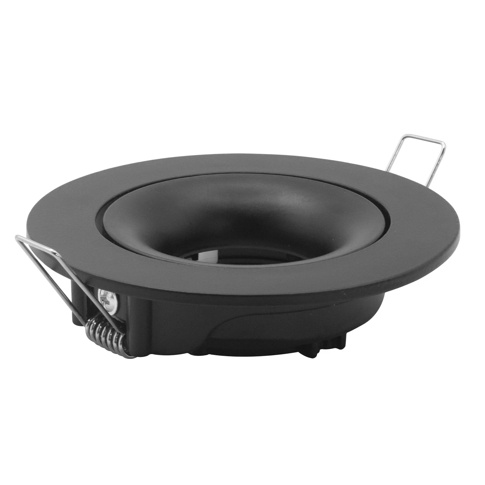 2pcs Round Black GU10 MR16 Recessed Downlight Replacement Kit Fitting Mounting Ceiling Spotlights Frame GU5.3 Lamp Socket Holder