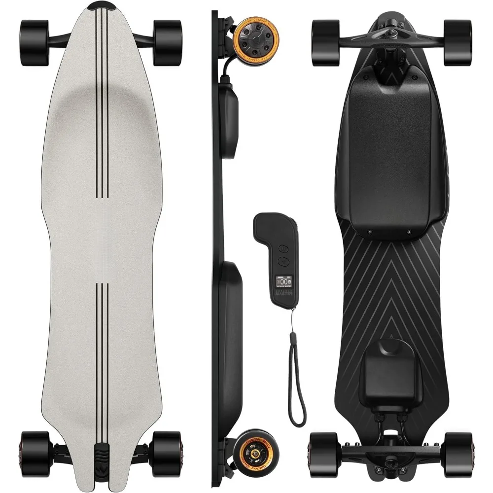 Electric Skateboard with Remote, 26 Miles Range, 32 Mph Top Speed, 2 X 1000W Hub-Motor, Electric Longboard Electric Skateboard