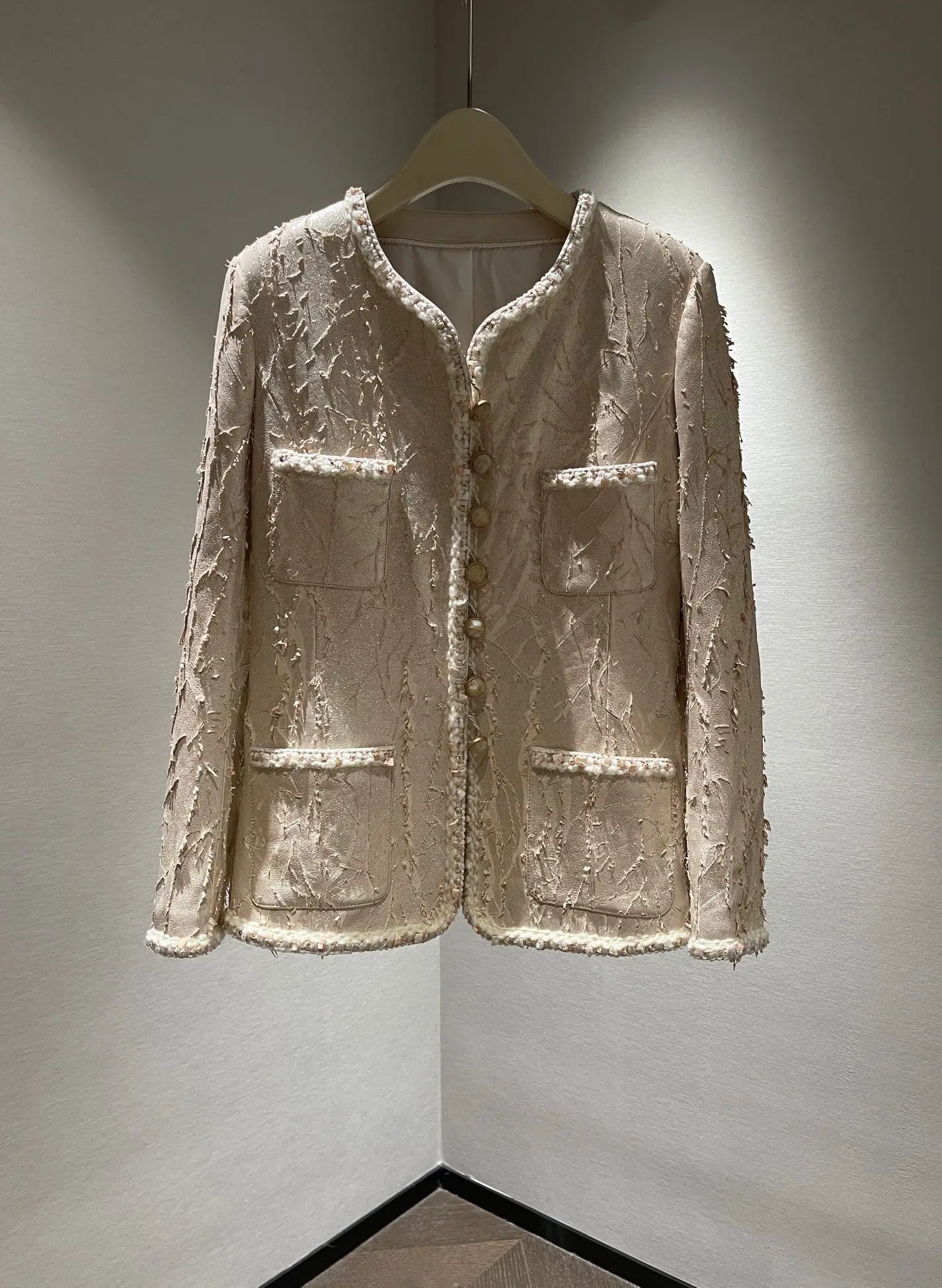 

Sheepskin Jacket Lightweight Pleated Design Casual Fashion 2023 Summer New