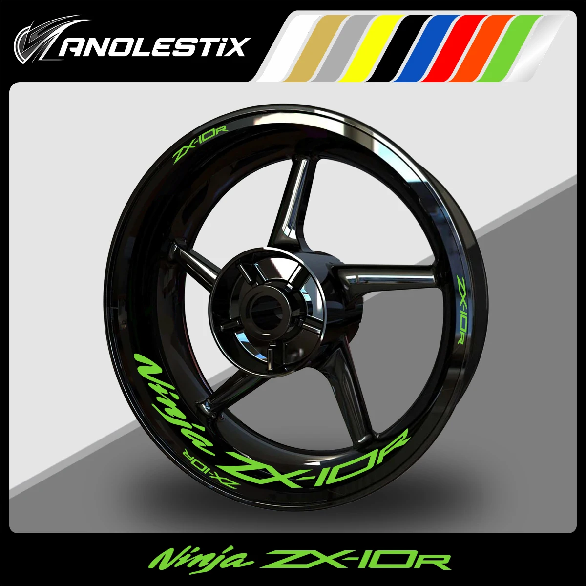 anolestix reflective motorcycle wheel sticker hub decal rim stripe tape for kawasaki z1000 2019 2020 2021 2022 2023 AnoleStix Reflective Motorcycle Wheel Sticker Hub Decal Rim Stripe Tape For Kawasaki ZX-10R ZX 10R 2019 2020 2021 2022 2023