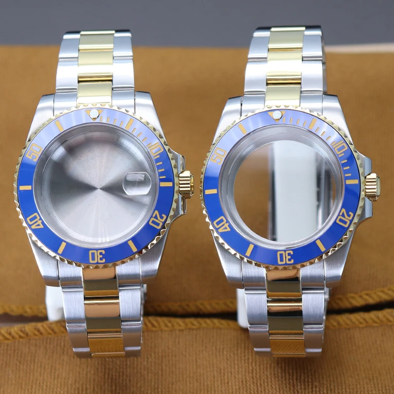 40mm Diver Watch Cases Bracelet Sapphire Glass For Seiko NH35 NH36 NH38 NH34 Miyota 8215 Eta2824 Movement 28.5mm Dial Submariner watch screen protector case,watch accessories,watch case,watch protective case,watch cover,watch protective cover,apple watch case,tpu protective case,bumper protective case