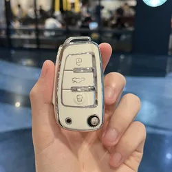 Premium TPU Car Key Protector Cover Shell (WHITE)