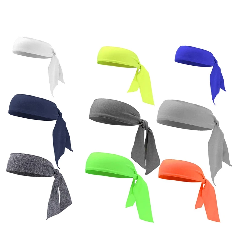 Breathable Cotton Tennis Sweatbands Sweat-Absorbent Running Headband Outdoor Exercise Hairband Yoga Fitness Workout Headbands