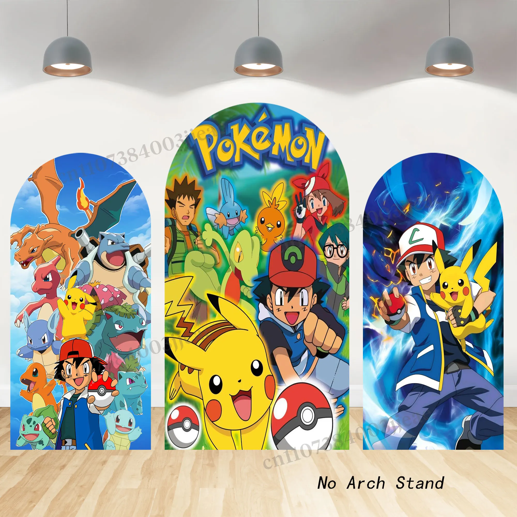 Pokemon Arch Backdrop Children Boy Favorite Birthday Party Poké Ball ...