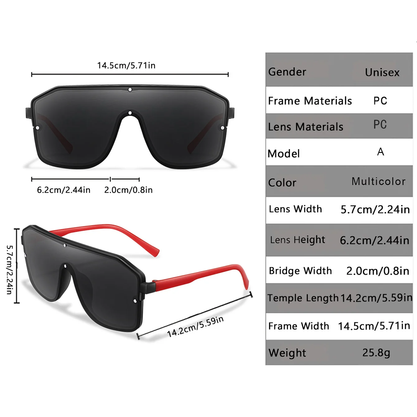 Fashion Big Square Sunglasses Eyewear
