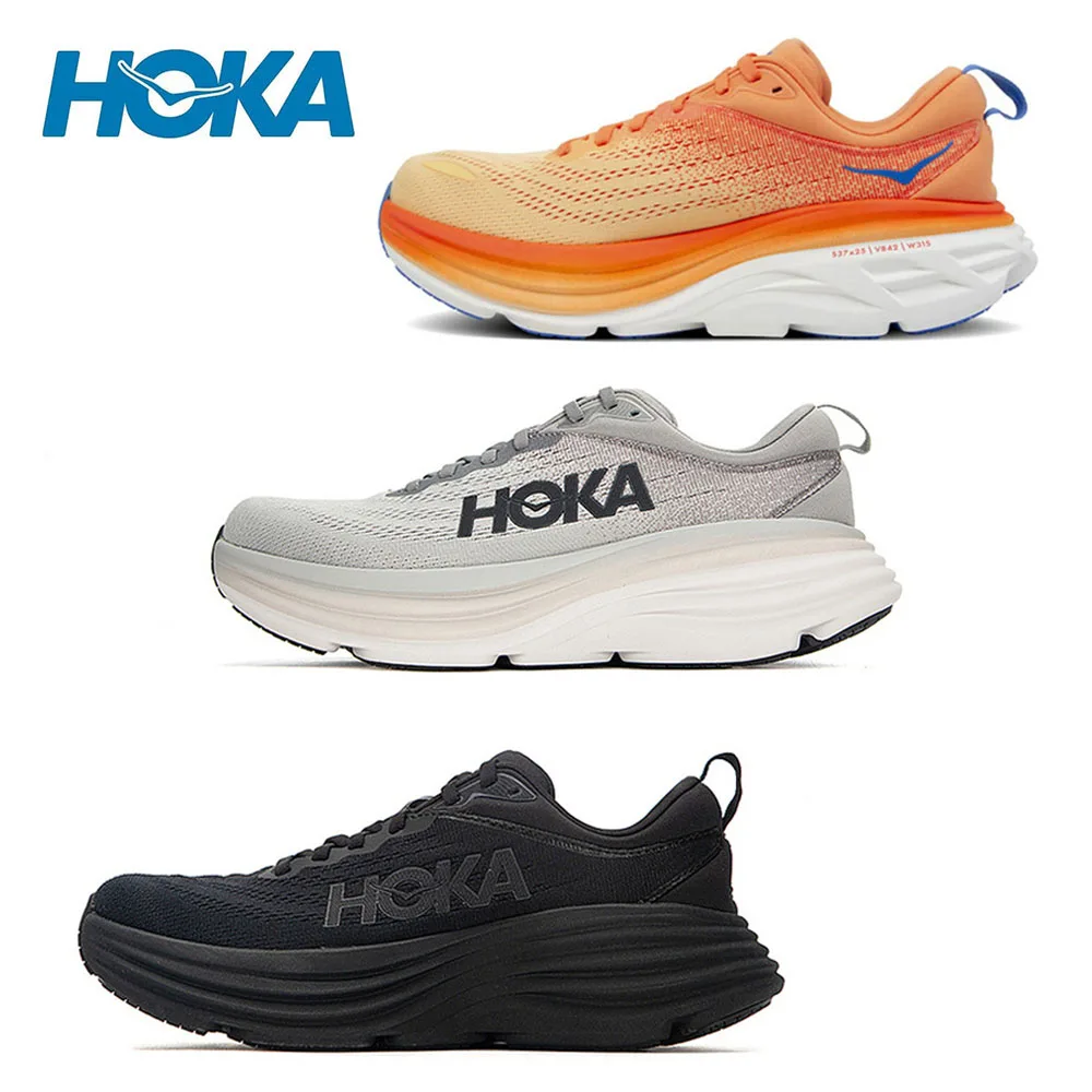 HOKA Bondi 8 Running Shoes for Men Women Road Running Shoes Shock ...