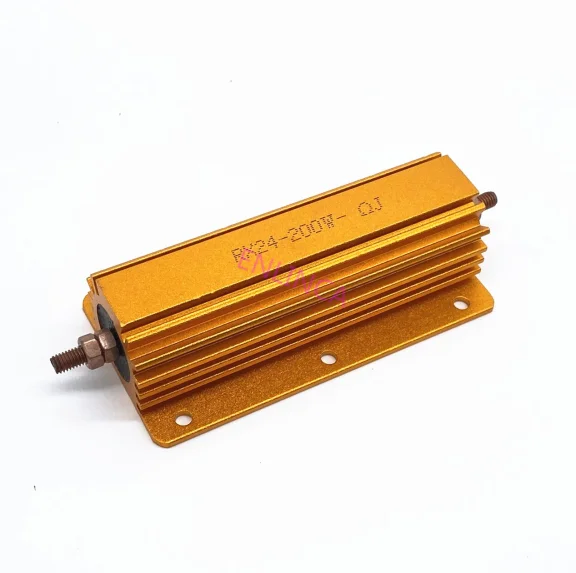 

RX24 200W Aluminum Power Metal Shell Case Wirewound Resistor 0.01 ~ 100K full value 2 4 6 8 10 20 100 150 200 300 500 1K 10K ohm