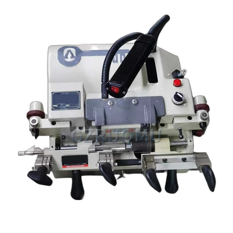 

100F1 Key Machine Horizontal Double Head Manual Knife Feed Key Machine 120W Precise Clip-On Folding Key Without Diamond Clamp