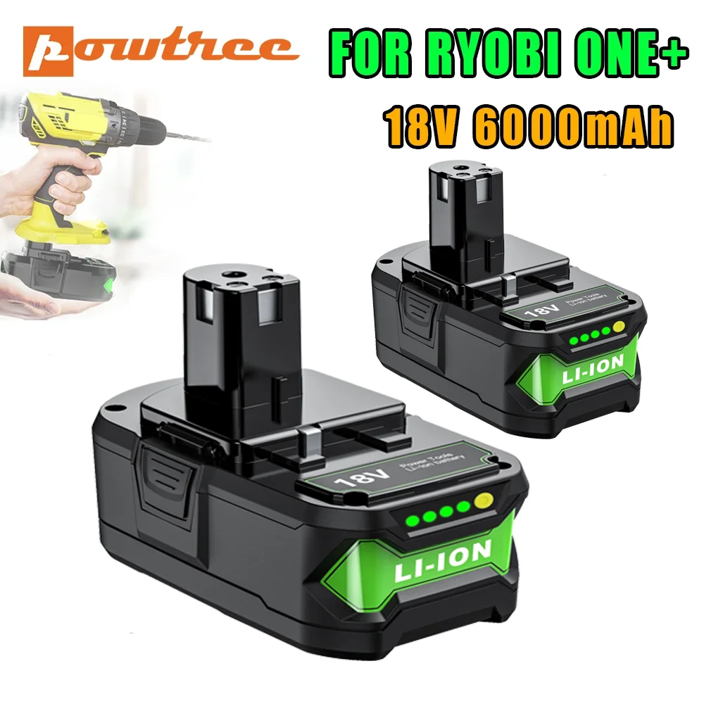 Powtree 6000 MAh KINERJA TINGGI Baterai Pengganti 18V Lithium