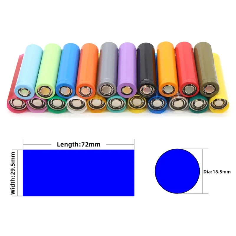 Heat Shrink Tube Heat Shrink Tubing Heat Shrink Tube Kit Heat Shrink Cable Sleeve 20/50/100/300pcs PVC Heat Shrink Tube 18650/21700/26650 Lipo Battery Wrap Precut Insulated Film Cover Lipo Battery Sleeve Casing
