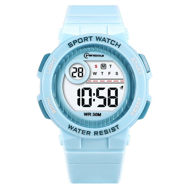 Waterproof Digital Kids' Sport Watch – Blue Electronic Alarm Clock