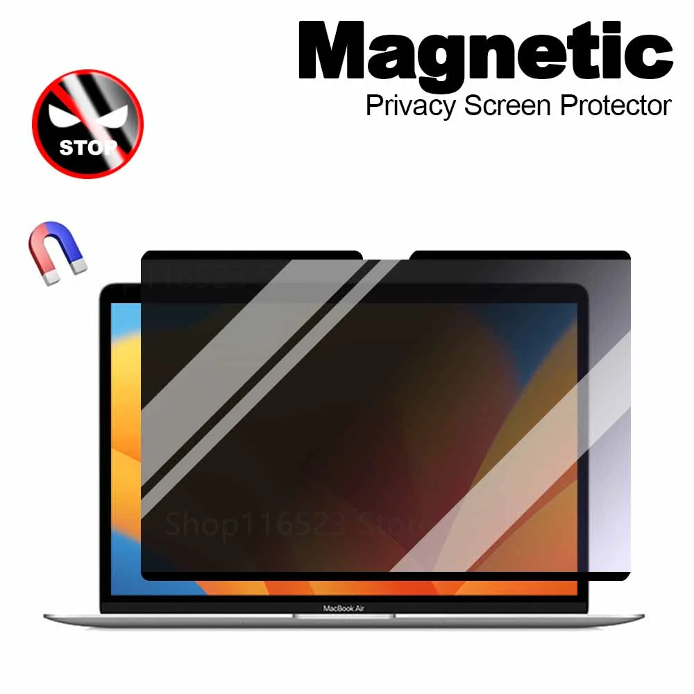 

Магнитный фильтр конфиденциальности Mac Air13.6 для Macbook Air 13 13,3 M1 M2 Pro 14 2023 2022 2021, антишпионская Защитная пленка для экрана