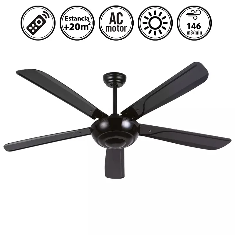 Monsoon series ceiling fan black color, Monsoon ceiling fan made of