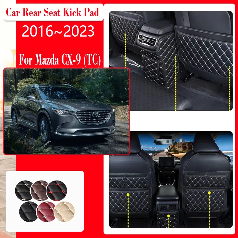 

Car Seat Back Protector Covers For Mazda CX-9 CX9 CX 9 TC 2016~2023 Anti-dirty Pad Storage Carpet Anti Kick Mat Auto Accessories