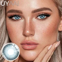 Natural Colored Cosmetic Beauty Lenses - 1 Pair (NANALAM Blue)