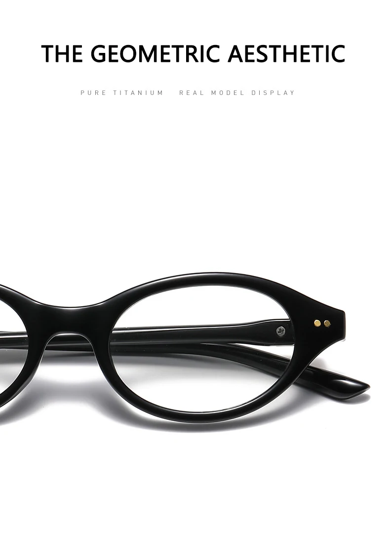 Ovale Retro-Lesebrille mit Bücherwurm, hochwertige und modische Einzellicht-Lesebrille 6106 – Detail 3