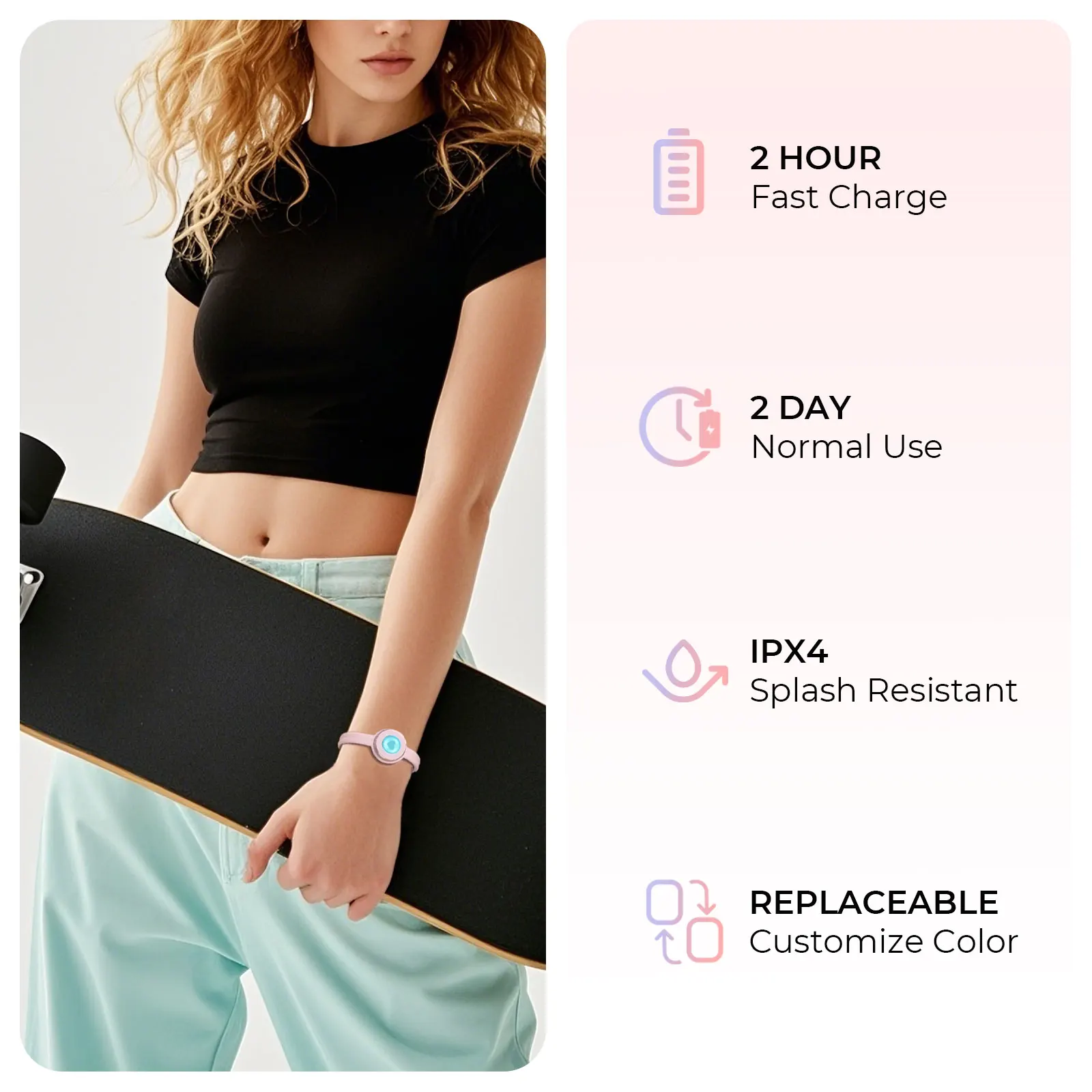 Totwoo キャンディー長距離タッチシングルブレスレット - カラフルな