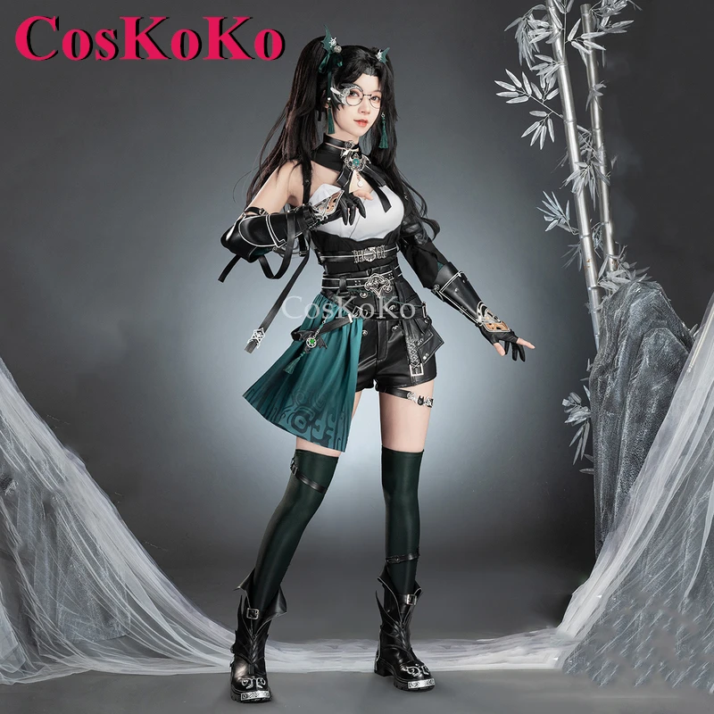 CosKoKo Xuan Ji 코스프레 게임 NiShuiHan 코스튬 패션 달콤한 우아한 전투 유니폼 풀 세트, 할로윈 파티 역할극 의류