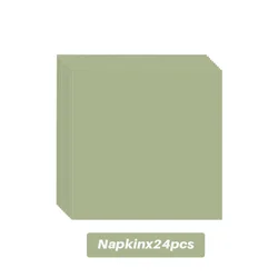 Sage Green Disposable Tableware Set (Napkin 24pcs)