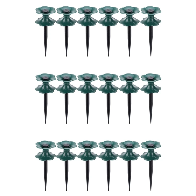 

18 Pack Garden Hose Guide Spike,Duty Dark Green Spin Top, Keeps Garden Hose Out Of Flower Beds, For Plant Protection
