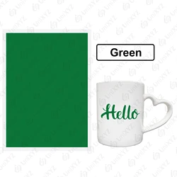 Vibrant 12-Color Laser Marking Paper for Engraving and Cutting on Ceramics, Glass, and Stone (1x Green)